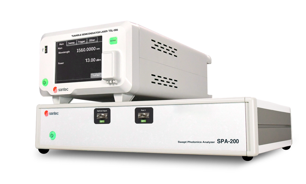 Tunable Laser, TSL-580 (上段) & Swept Photonics Analyzer, SPA-200 (下段)